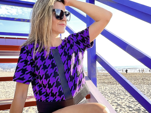 Camiseta JACQUARD PURPLE - Imagen 2