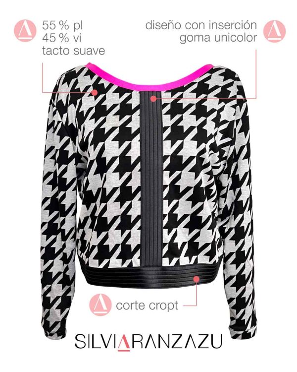 Sudadera JACQUARD BLACK&WHITE - Imagen 3