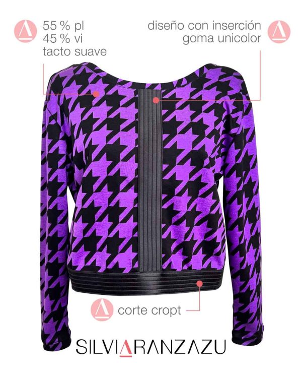 Sudadera JACQUARD PURPLE - Imagen 3